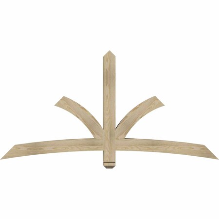 Ekena Millwork Davenport Rough Sawn Timber Gable Bracket, Douglas Fir, 72"W x 36"H x 4"D x 4"F, 12/12 Pitch GBW072X36X0404DAV00RDF